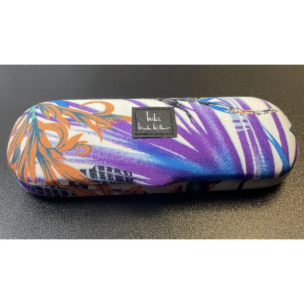 Hiki Nicole Miller Multicolor Floral Clamshell Eyeglasses Case - Picture 1 of 15